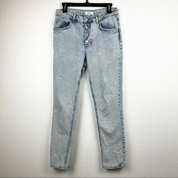 ANINE BING Frida Jean in Storm Light Acid Wash, Exposed Buttonfly - Picture 4 of 11